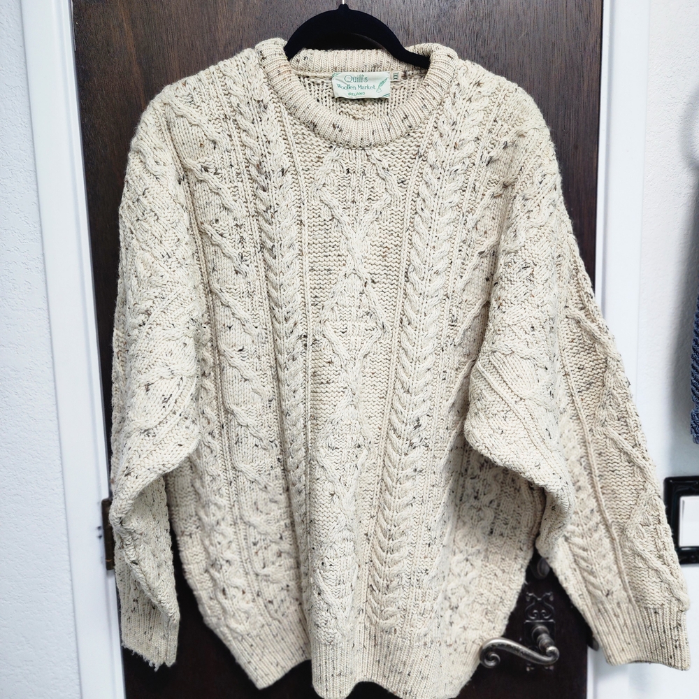 Quills Woollen Market 70s Vintage Aran Sweater Ireland XXL